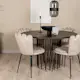 Matgrupp furniture/fashion Stone Ø120 cm med 4 Limhamn Light Stolar