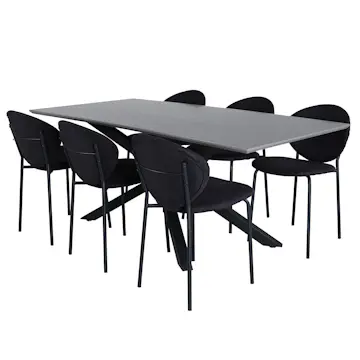 Matgrupp Venture Home Piata med 6 Valor Stolar