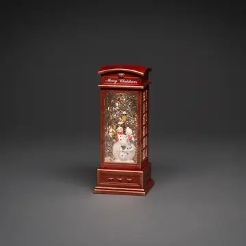 Dekorationsbelysning Julfigur Gnosjö Konstsmide Vattenfylld Telefonkiosk Snögubbefamilj