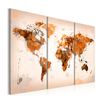 Tavla Arkiio Map Of The World Desert Storm Triptych