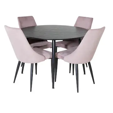 Matgrupp Venture Home Dipp Ø115 cm med 4 Leone Stolar