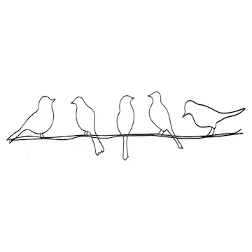 Metallkonst Art for the Home Fågel