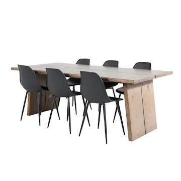 Matgrupp Venture Home Lotus med 6 Pop Stolar