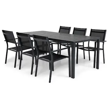 Matgrupp Comfort Garden Tunis med 6 Stolar