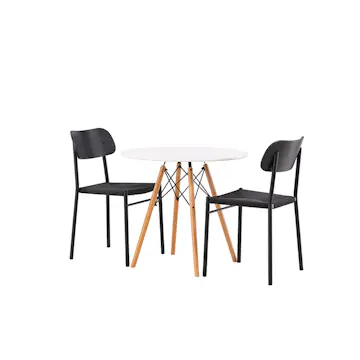 Matgrupp Venture Home Danburi Ø 60 cm med 2 Polly Stolar