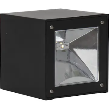 Solcells-vägglykta Star Trading Wally Cube Twilight