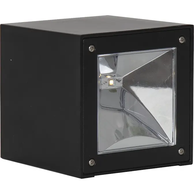 Solcells-vägglykta Star Trading Wally Cube Twilight