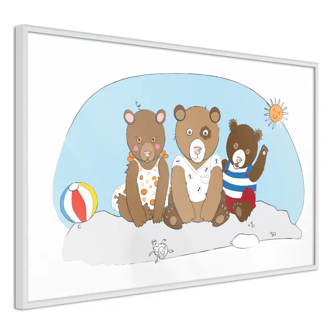Poster Artgeist Affisch Teddy Bears on the Beach