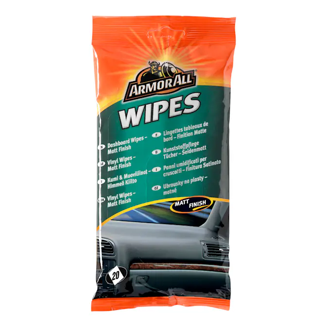 Rengöringsduk Armor All Vinyl Matt Wipes Flatpack