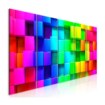 Tavla Arkiio Colourful Cubes Narrow 5 delar