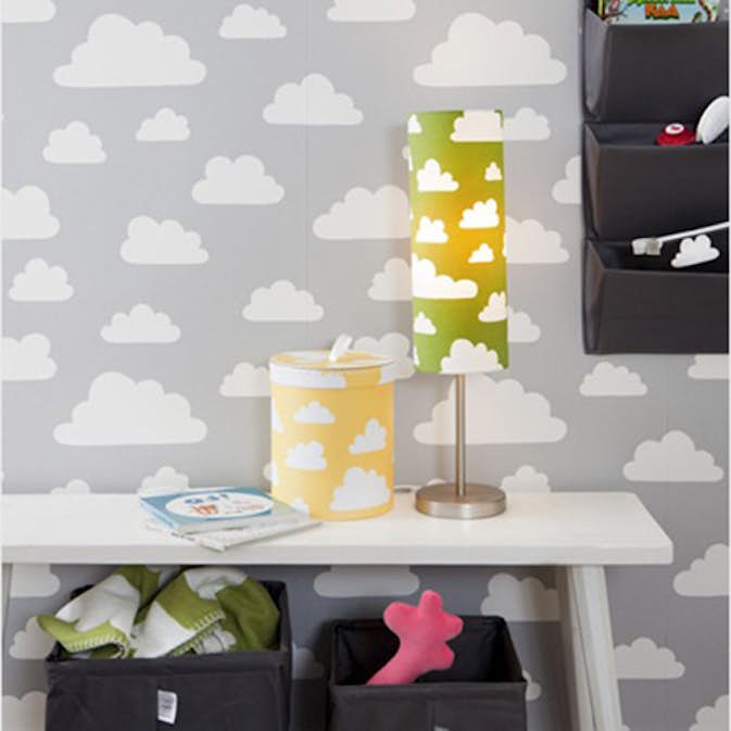 Tapet Färg & Form Moln Grå