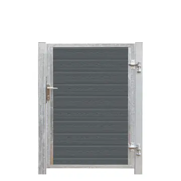 Artura kompositgrind - 99x135 cm + 16 cm stolpar för nedgjutning - högervänd