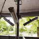 Infravärmare HEAT1 ECO High-line 3x670W Terrassvärmare för Parasol, Svart Aluminium