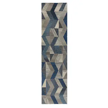 Luggmatta Flair Rugs Archer Runner Blå Ull