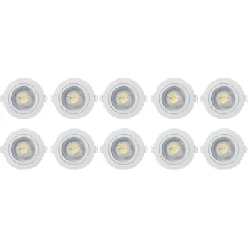 Downlight Westal Nedljus 7W 650Lm 27,3,4K Vit 10-pack Wld Fr72 Flex Tilt