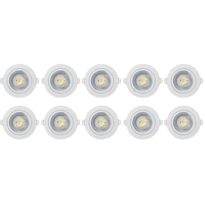 Downlight Westal Nedljus 7W 650Lm 27,3,4K Vit 10-pack Wld Fr72 Flex Tilt