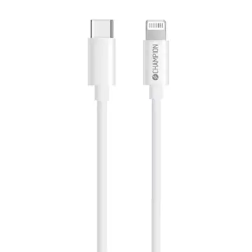 USB-C Champion till Lightning Kabel 1m Vit