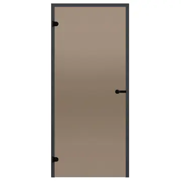 Glasdörr Harvia Black Line Brons 7x19