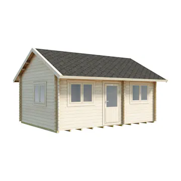 Attefallshus Luoman Lillevilla 100C-4 22,04 m² med Sadeltak & Loft i Trä