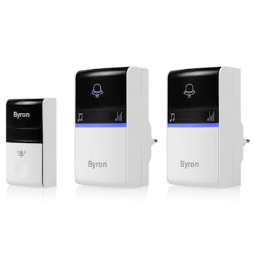 Trådlös Dörrklocka Byron Kinetic Ej batteri X2 Mottag