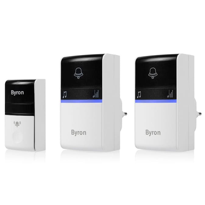 Trådlös Dörrklocka Byron Kinetic Ej batteri X2 Mottag