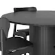 Matgrupp Bark Kopparbo Runt Matbord 130 cm med 4Jerup Matstol Bark Svart