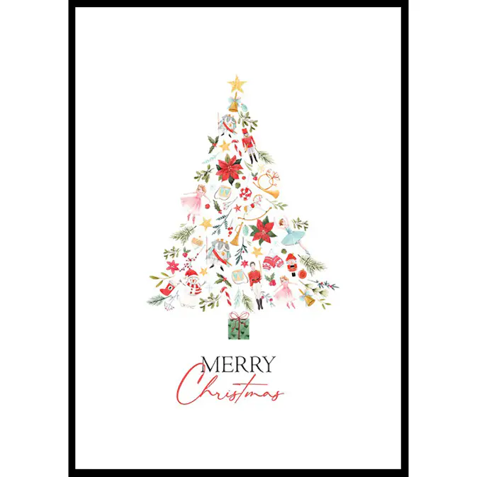 Poster Gallerix Merry Christmas Tree