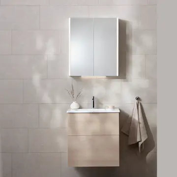 Möbelpaket Miller Badrum New York med Bloc Tvättställ och Spegelskåp