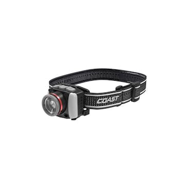 Uppladdningsbar Coast FL95R Pannlampa med Fokus och Trefärgat Ljus 1200 Lumen