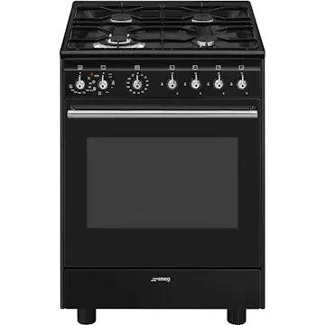 Gasspis Smeg Concerto CX61GMBL Svart med Mångsidig och Elektrisk Ugn