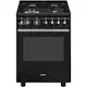 Gasspis Smeg Concerto CX61GMBL Svart med Mångsidig och Elektrisk Ugn