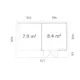 Stuga Palmako Aurelia 17,2 m² (inv. 16,3 m²)