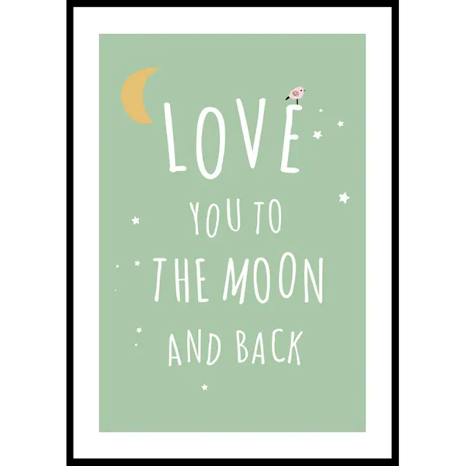 Poster Gallerix To The Moon In Green