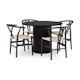 Matgrupp Bark Kopparbo Runt Matbord 106 cm med 4 Dastoori Matstol