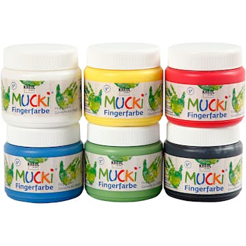 Fingerfärg Creativ Company Mixade Färger 6x150 ml/1 Förp