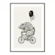 Poster Gallerix Bear On Bicycle