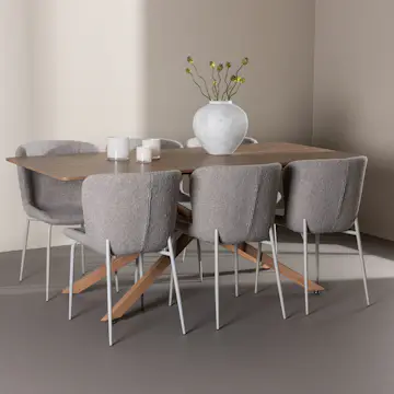 Matgrupp Venture Home Piazza 180 med 6 st Modesto Stolar Boucle