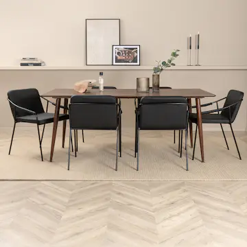 Matgrupp Venture Home Polar med 6 Tvist Stolar