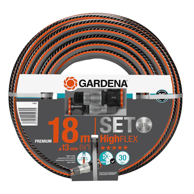 HighFlexslang Gardena 1/2" 18m Set med Premium OGS