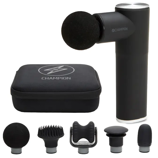 Massageredskap Champion Massagepistol Compact Power 3300RPM 1800mAh MG400 Svart