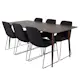 Matgrupp Venture Home Pobbie med 6 Muscot Stolar Polyestertyg