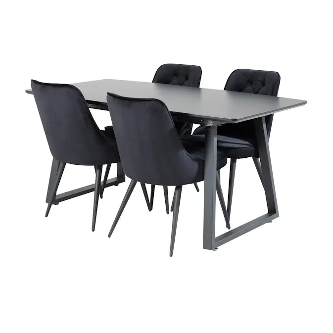 Matgrupp Venture Home Ina med 4 Vera Stolar Sammet