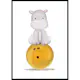 Poster Gallerix Hippo With Bowling Ball