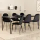 Matgrupp Venture Home Paris med 6 Pobbie Stolar Svart
