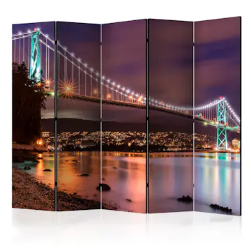 Rumsavdelare Skärmvägg Arkiio Glow Above the City II 225x172 cm