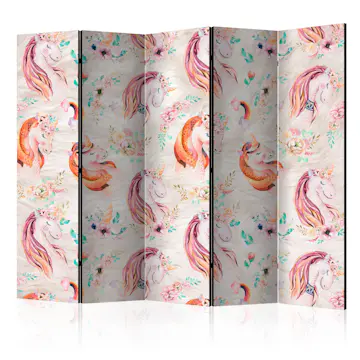 Rumsavdelare Skärmvägg Arkiio Pastel Unicorns II 225x172 cm