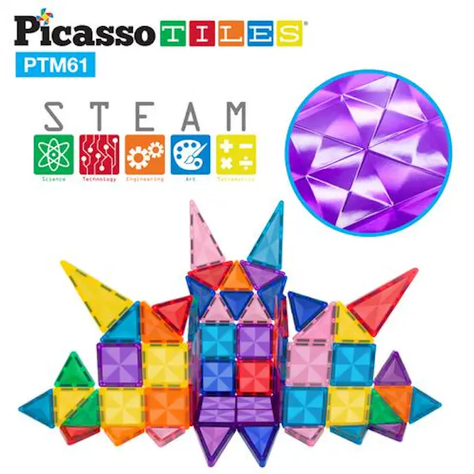 Magnetplattor Picasso Tiles 61 bitar Mini