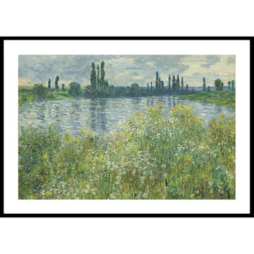 Poster Gallerix Banks of the Seine By Claude Monet