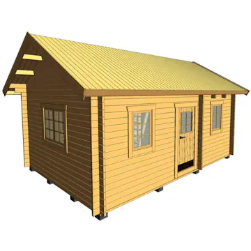 Attefallshus Baseco Bure stuga med loft 25 m2