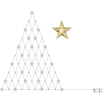 Ljusgardin Star Trading Star Curtain Triangle Tree LV